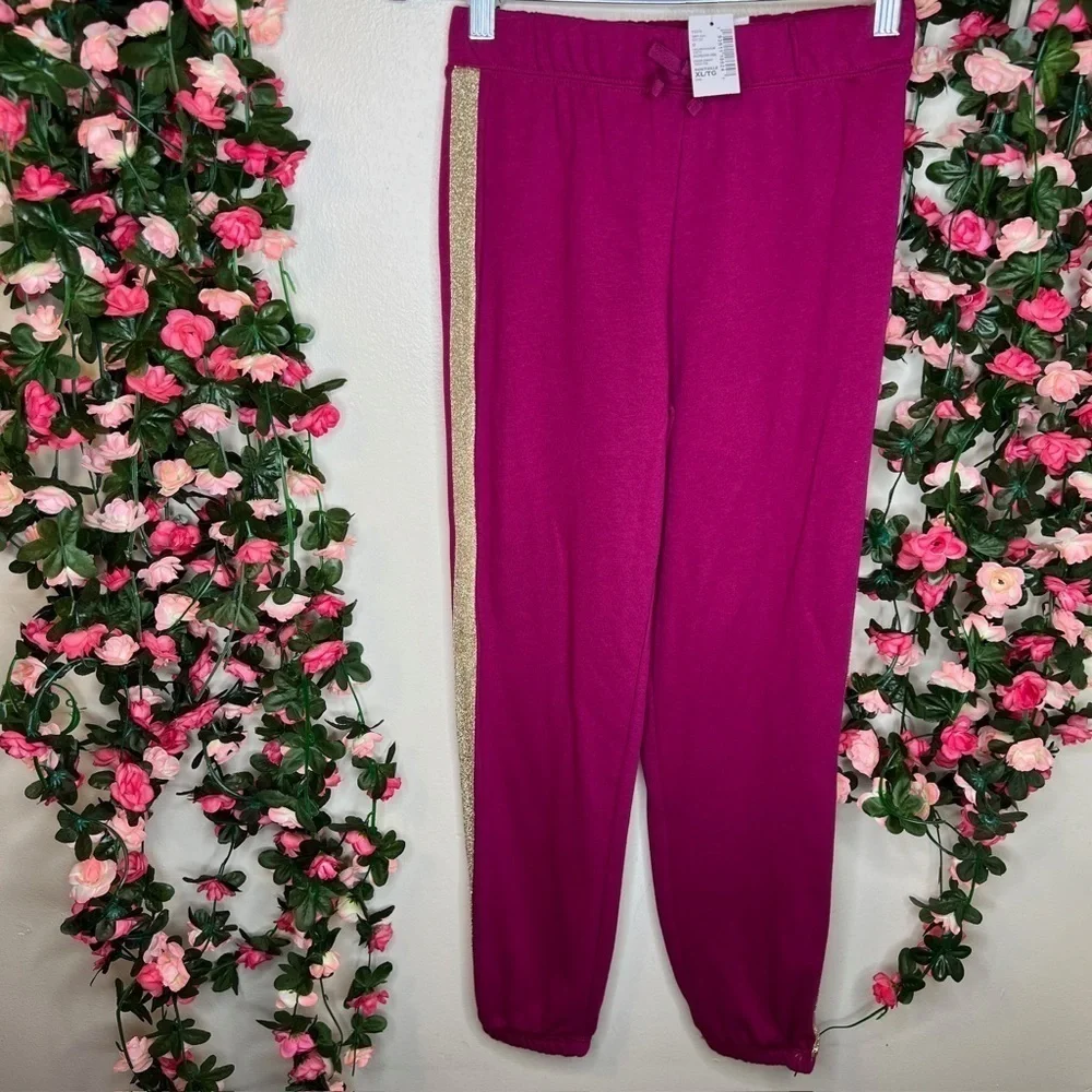 The Children’s Place NWT Girls Raspberry Pink Sweatpants XL Casual School